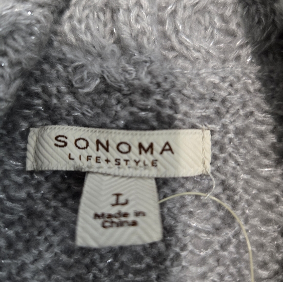 Sonoma Life+Style Women Sweater Open Squiggle Long Sleeve NWT - Picture 5 of 5